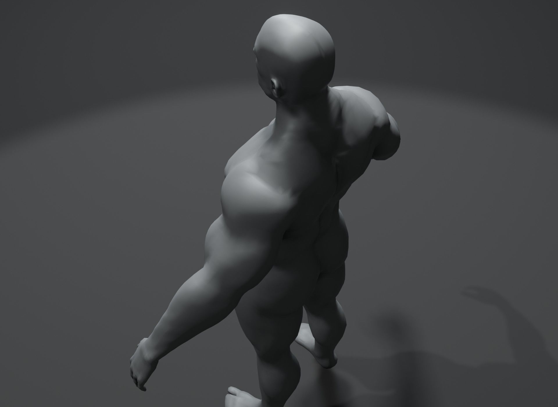 Superhero Male Body Base Mesh 3D Model 10k Polygons Low-poly 3D model_20