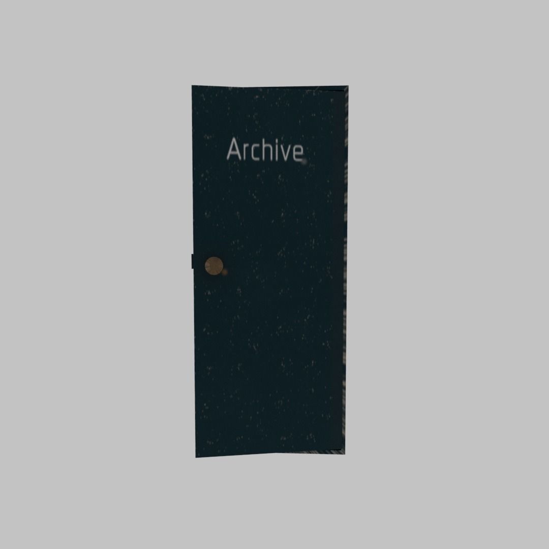 Archive cabinet Low-poly 3D model_6