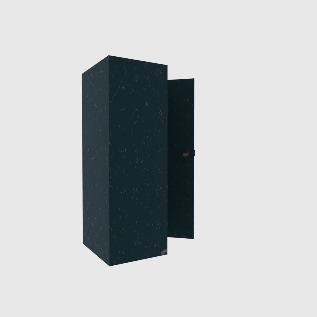 Archive cabinet Low-poly 3D model_8
