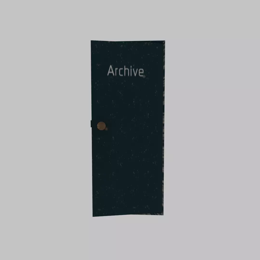 Archive cabinet Low-poly 3D model_0