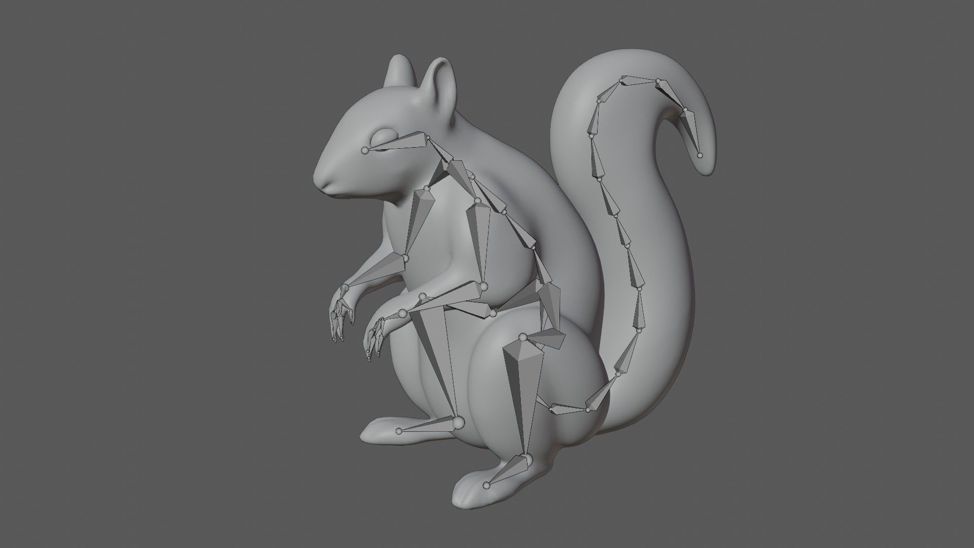 Squirrel Low-poly 3D model_7