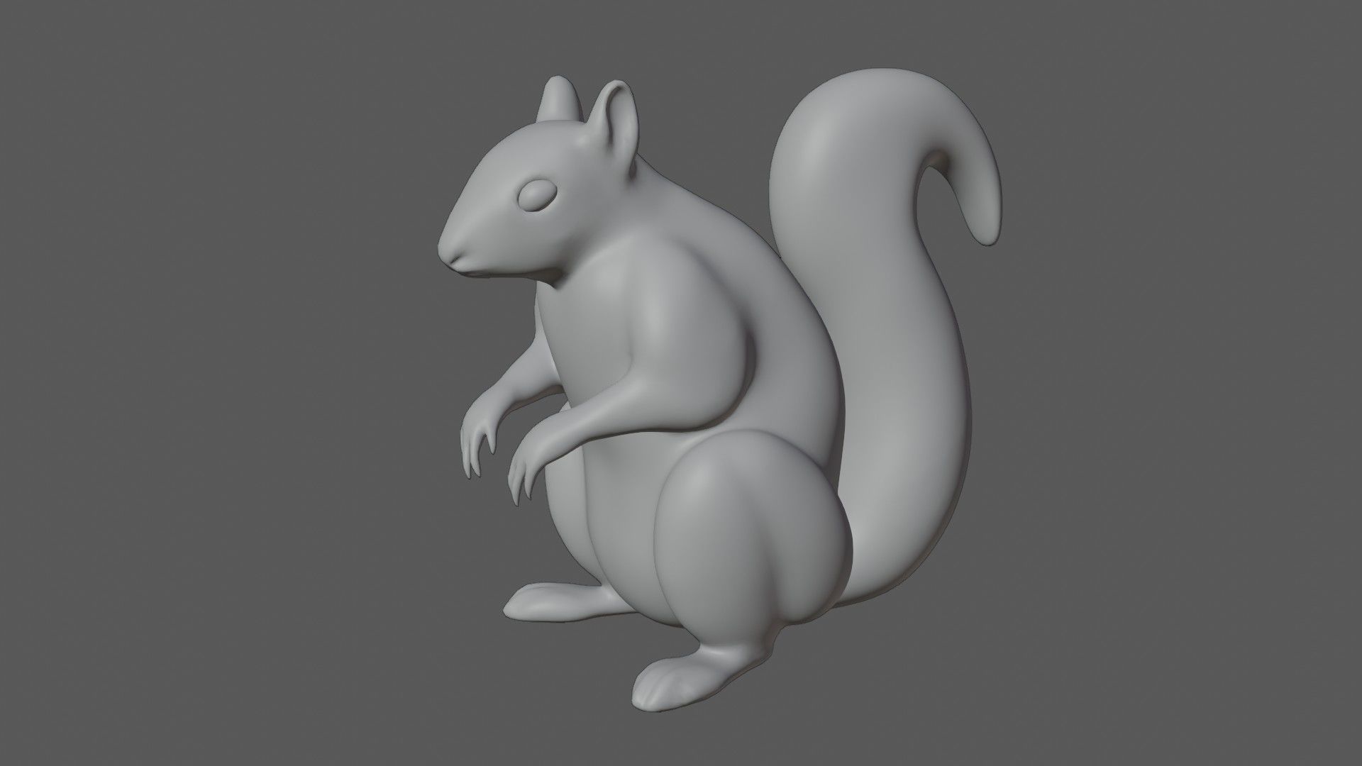 Squirrel Low-poly 3D model_6