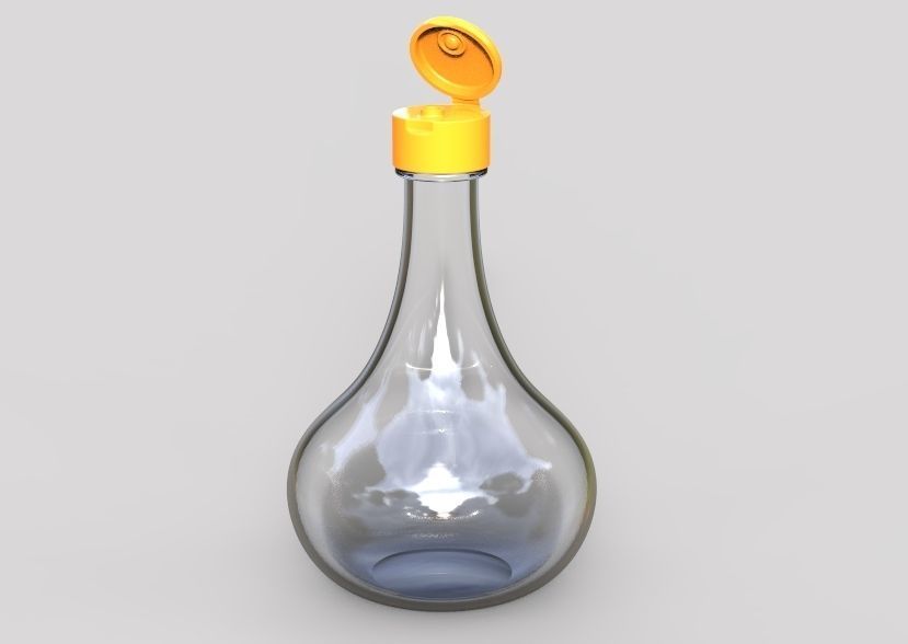 Oil Bottle 3D print model_9