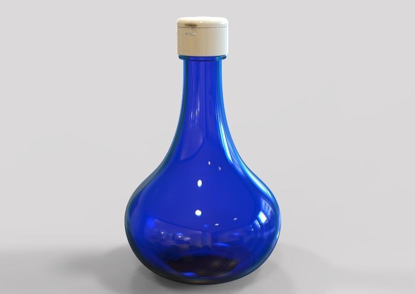 Oil Bottle 3D print model_26