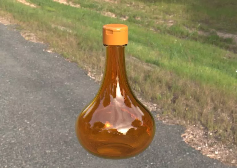 Oil Bottle 3D print model_0