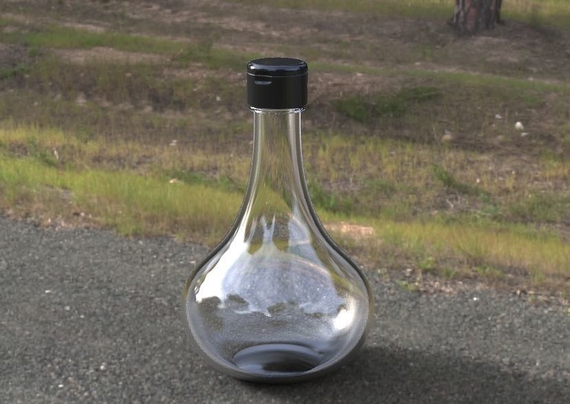 Oil Bottle 3D print model_1
