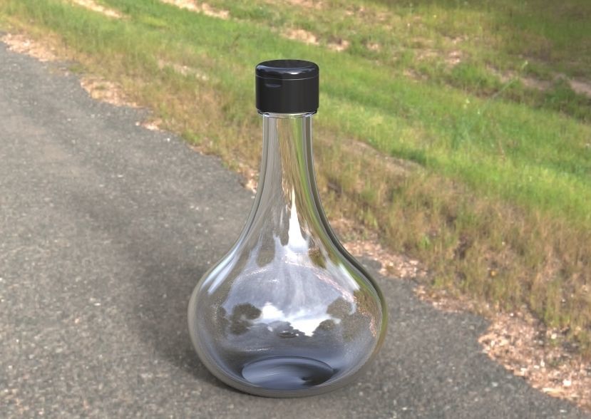 Oil Bottle 3D print model_6