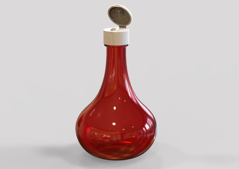 Oil Bottle 3D print model_22