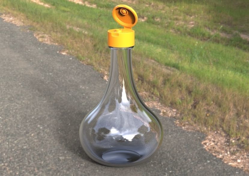 Oil Bottle 3D print model_8