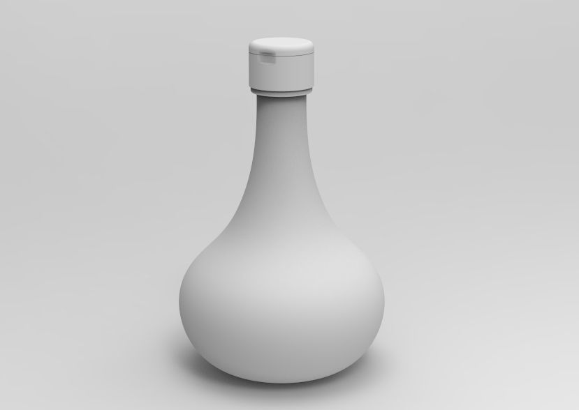Oil Bottle 3D print model_4