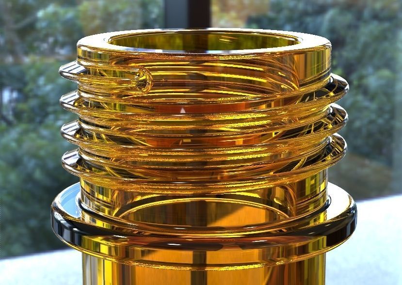 Oil Bottle 3D print model_3