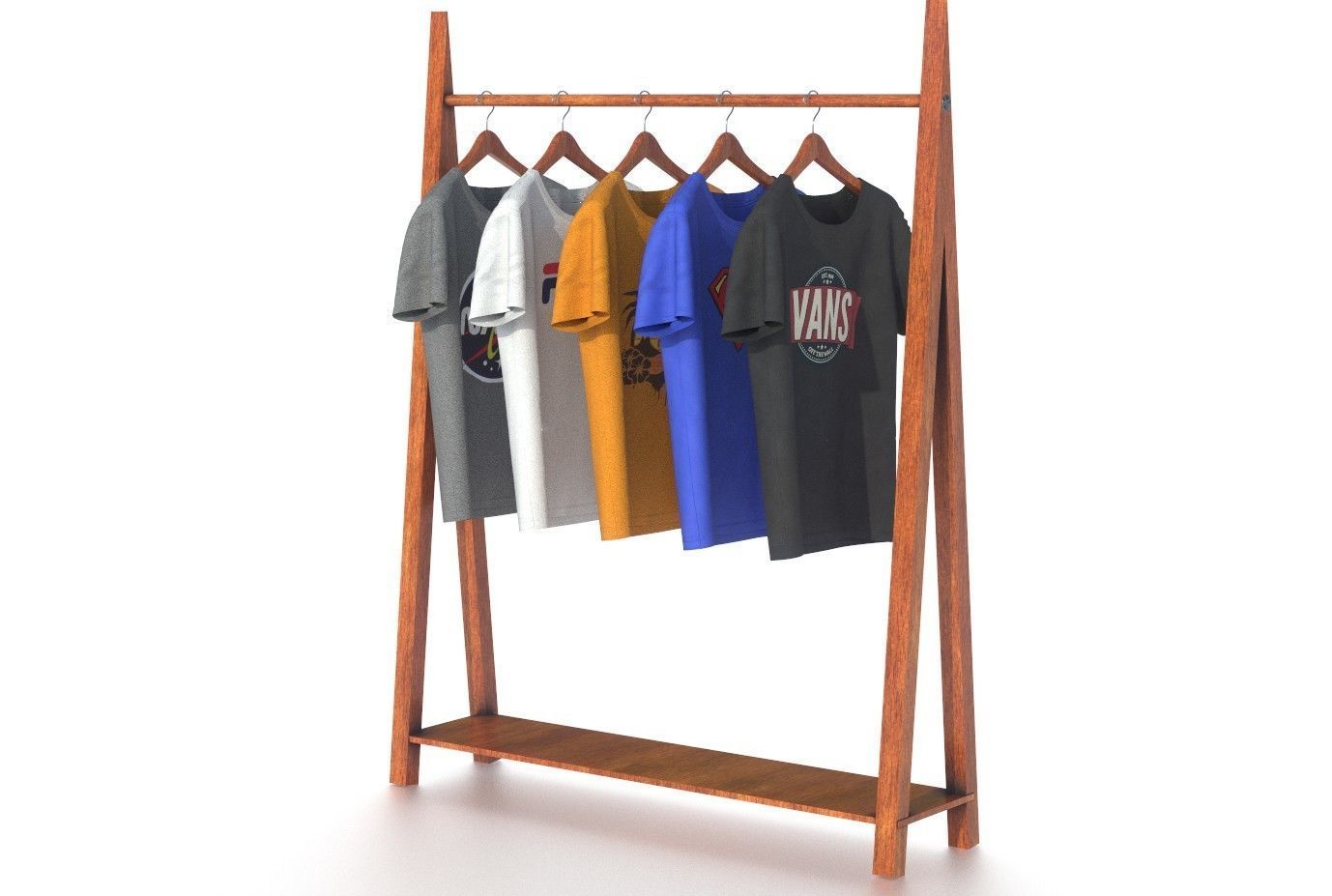 HANGED T-SHIRT Low-poly 3D model_1