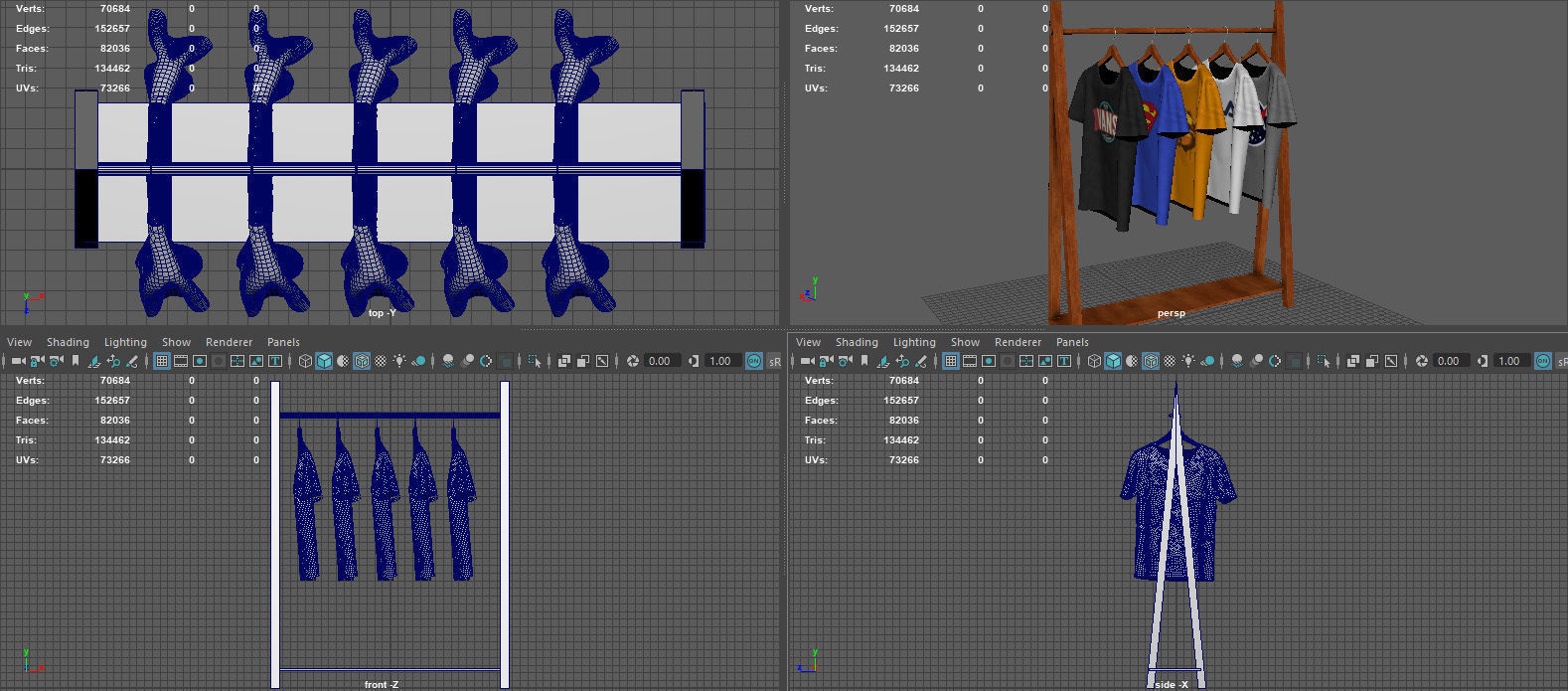 HANGED T-SHIRT Low-poly 3D model_14