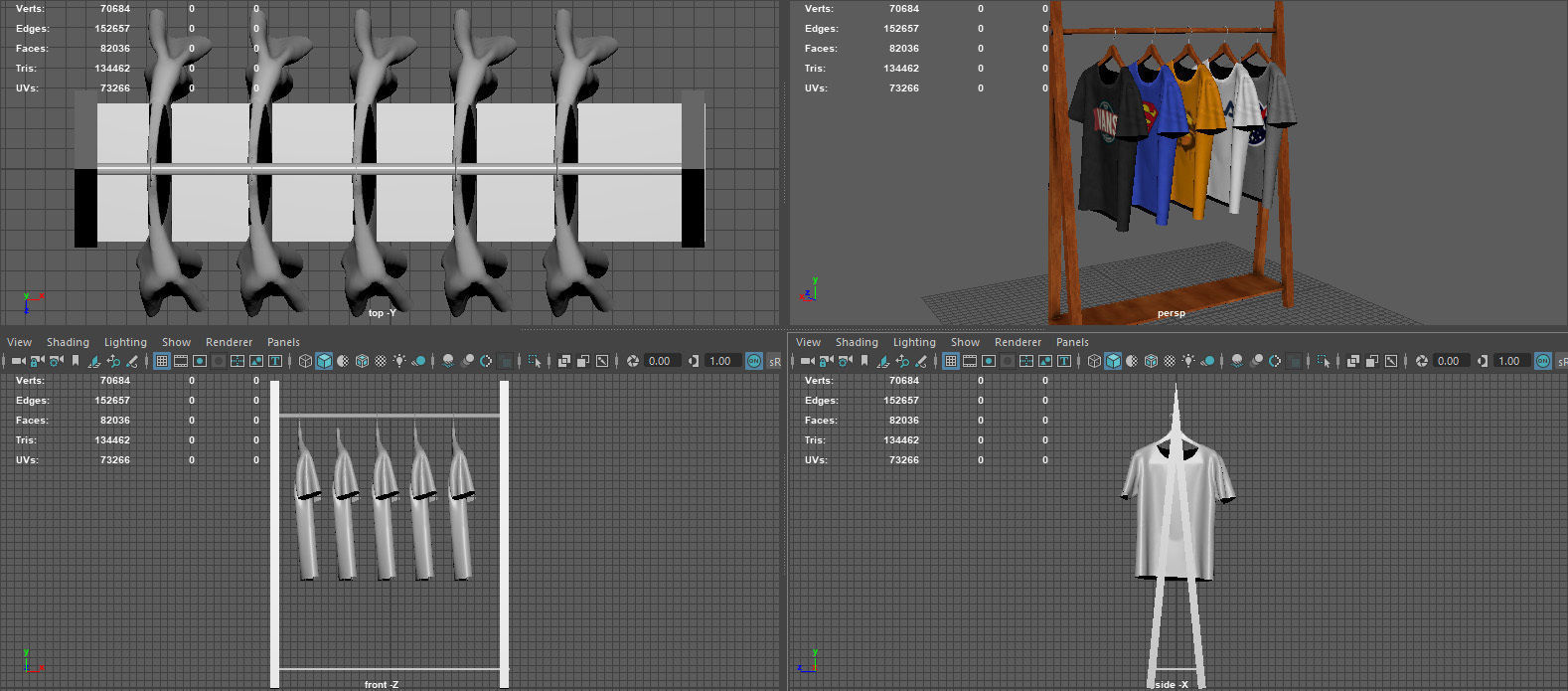 HANGED T-SHIRT Low-poly 3D model_13