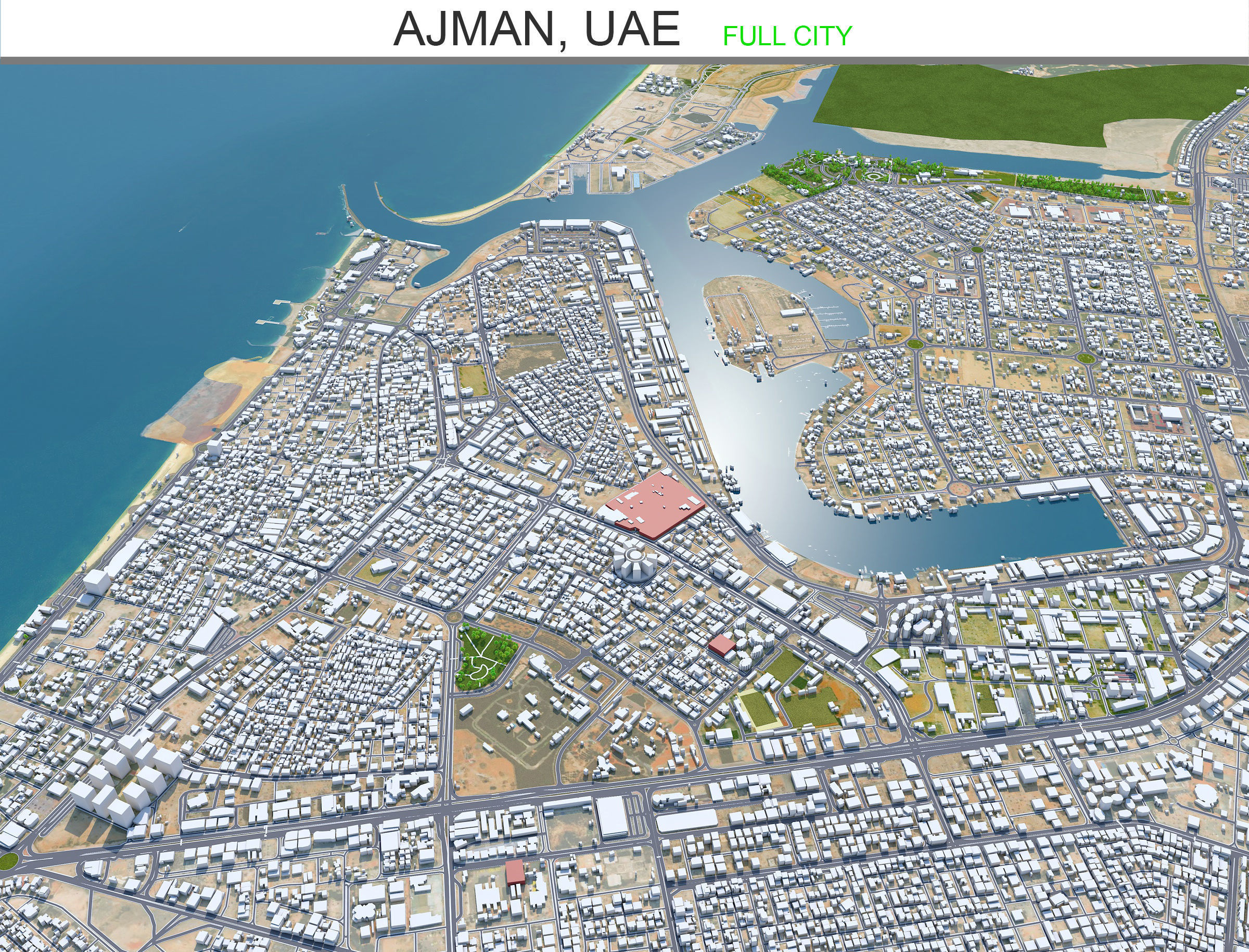 Top Cities in United Arab Emirates - UAE 3D Model Collection_3