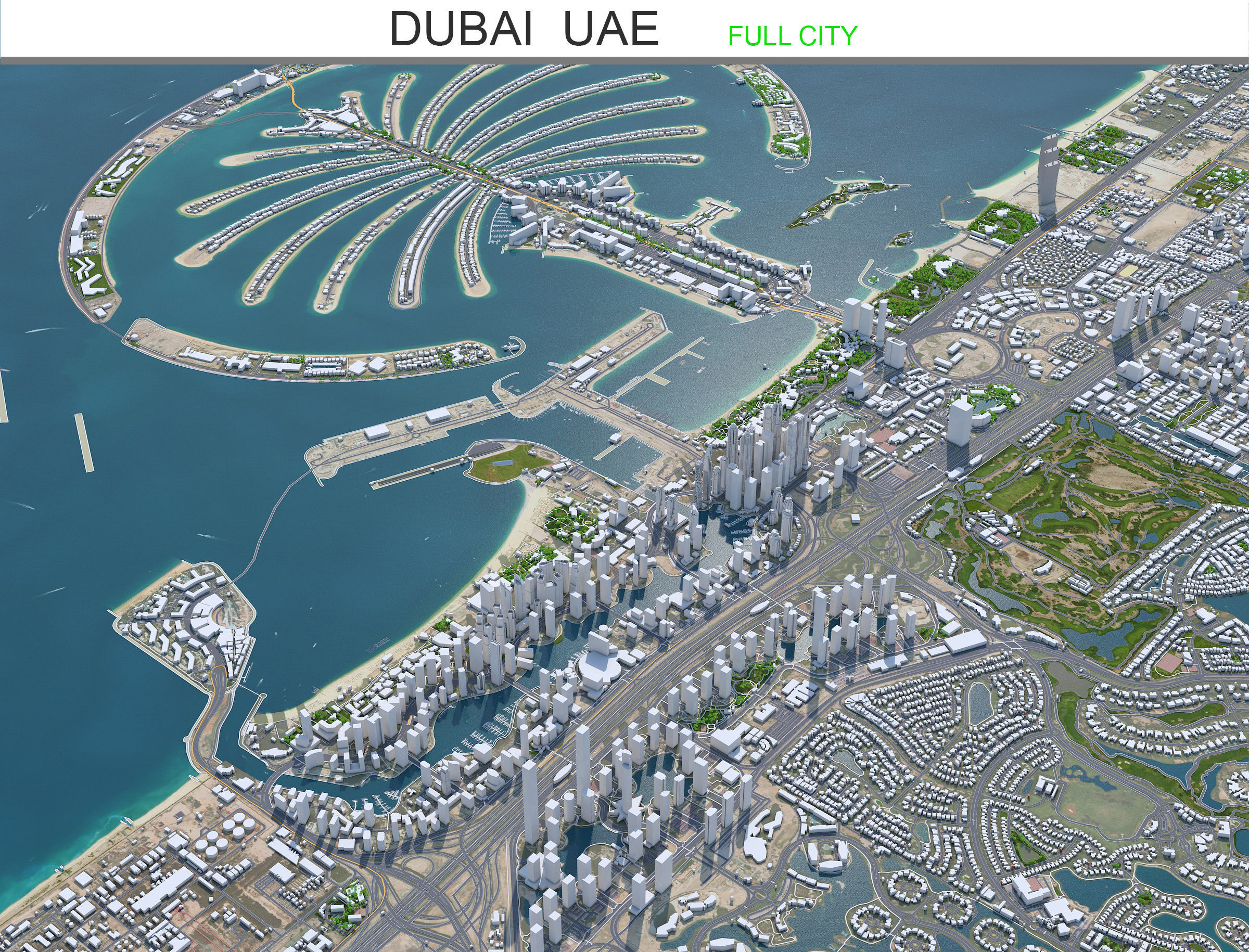 Top Cities in United Arab Emirates - UAE 3D Model Collection_1