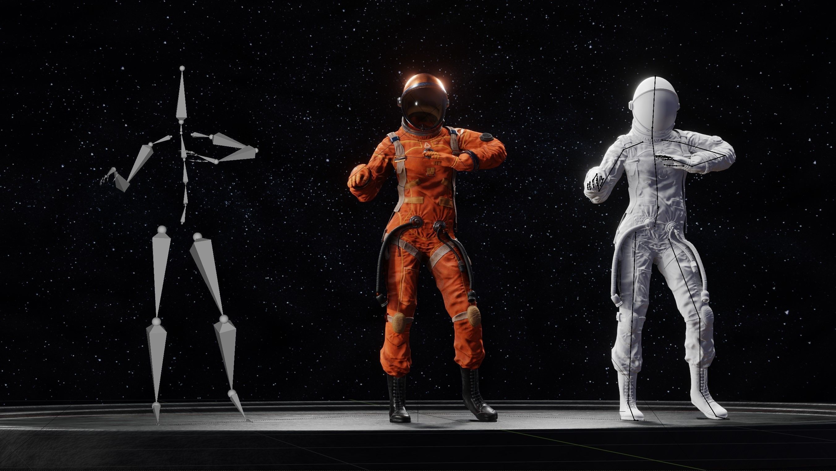 Female Space Suit 3D Model Low-poly 3D model_7