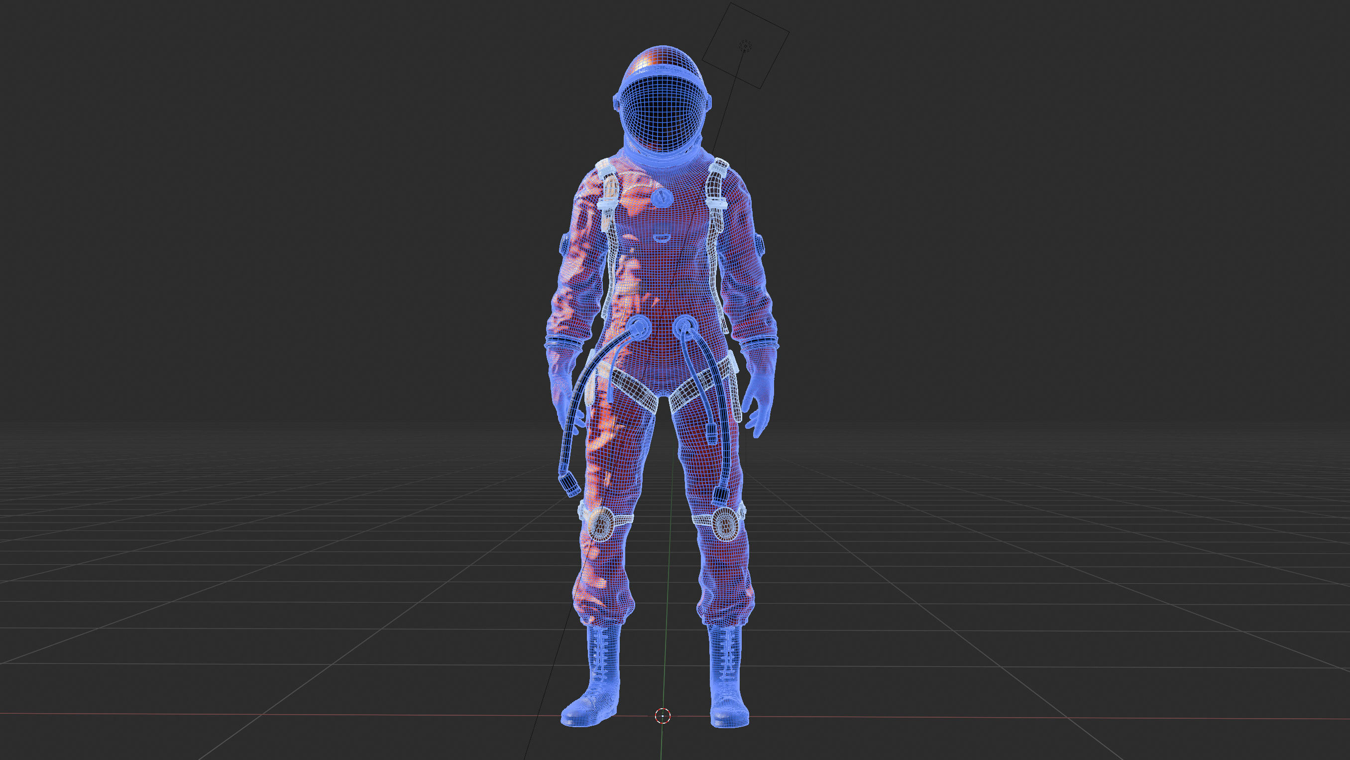 Female Space Suit 3D Model Low-poly 3D model_13