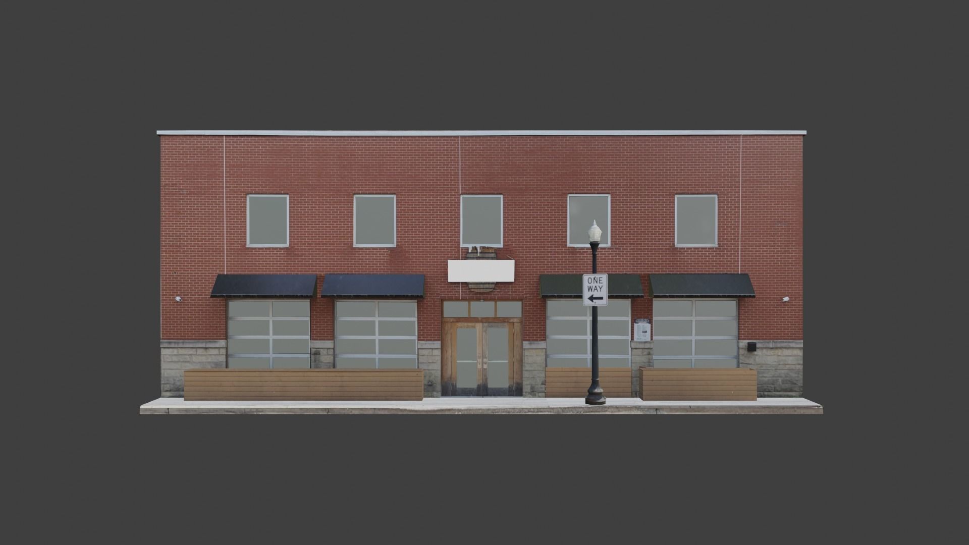 City Building 2 Low-poly 3D model_4