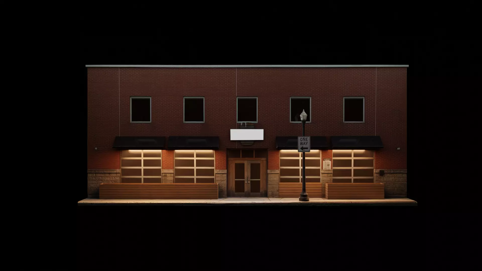 City Building 2 Low-poly 3D model_0