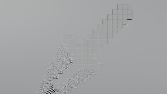 Minecraft Wooden Sword Must Read Description Low-poly 3D model