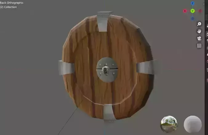 Shield Low Poly Viking Shield