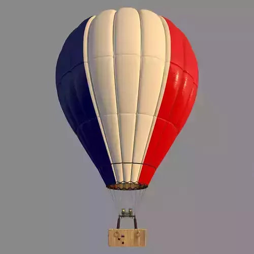 FranceFlag-Parachute hot air balloon with flag of france