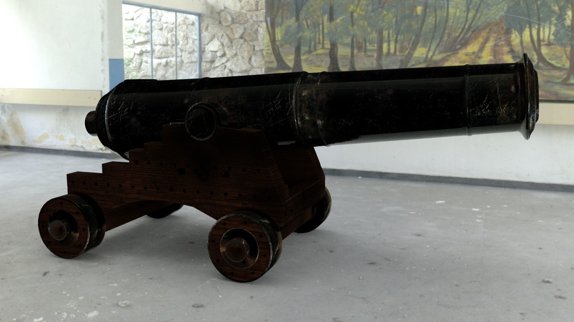 Large Cannon 3D model_1