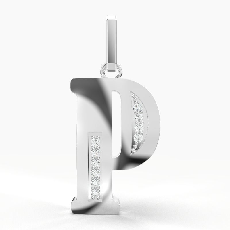 P SCRIPT DIAMOND PENDANT 3D print model_15