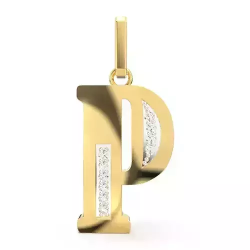 P SCRIPT DIAMOND PENDANT 3D print model