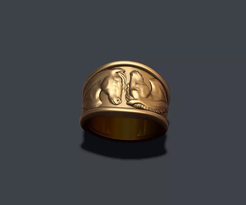 Horse ring 3D print model_0
