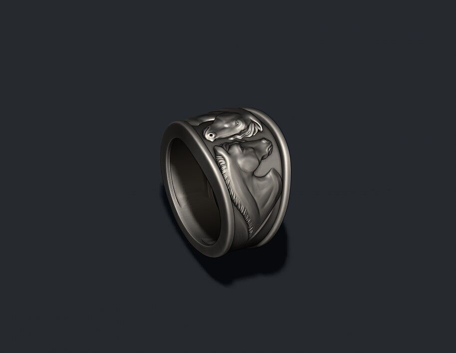 Horse ring 3D print model_6
