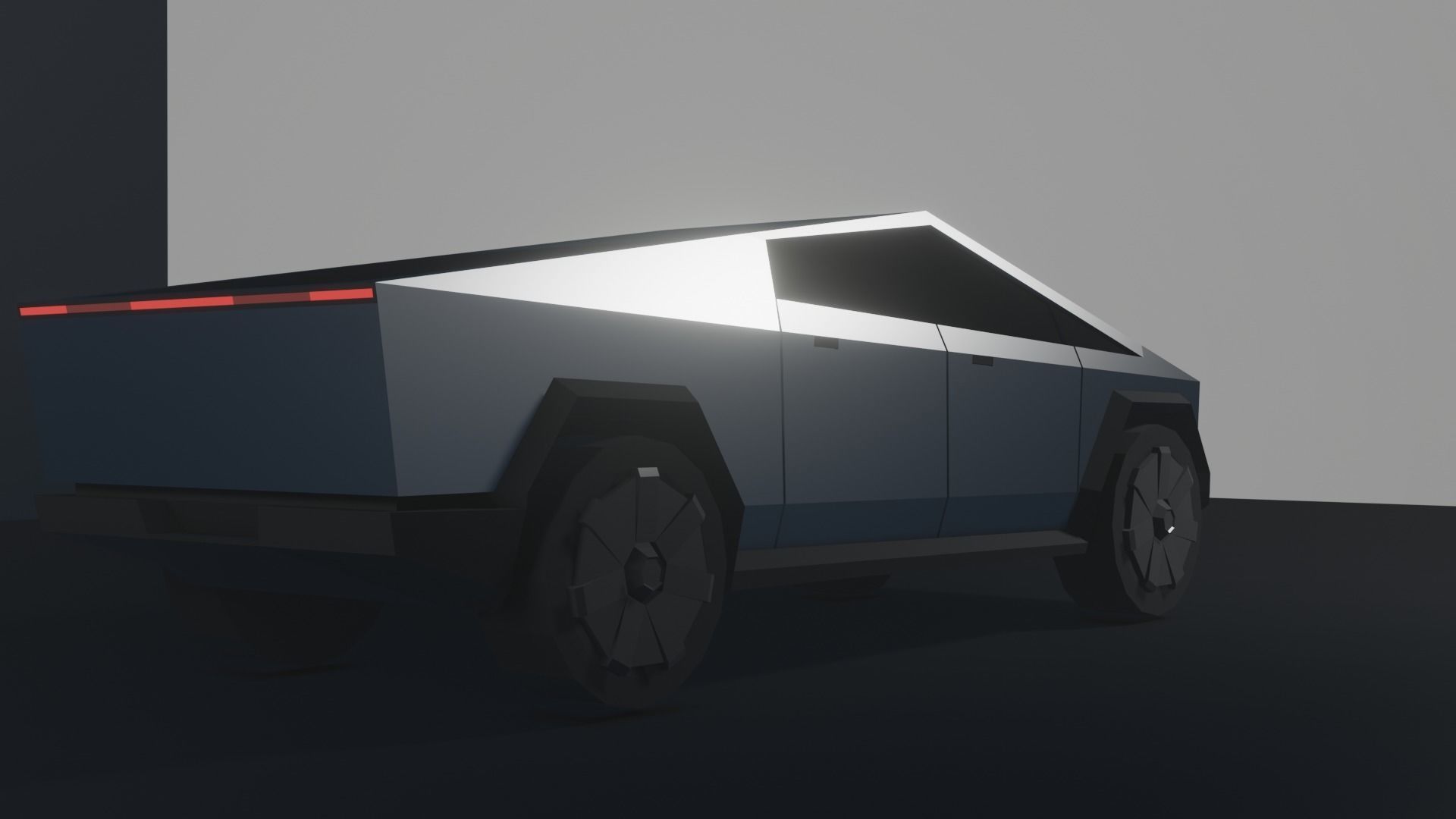Tesla Cybertruck Low-poly 3D model_1