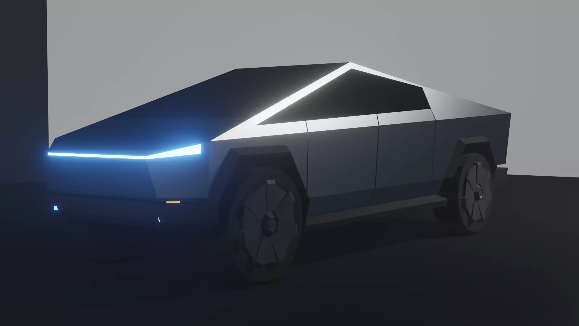 Tesla Cybertruck Low-poly 3D model_0