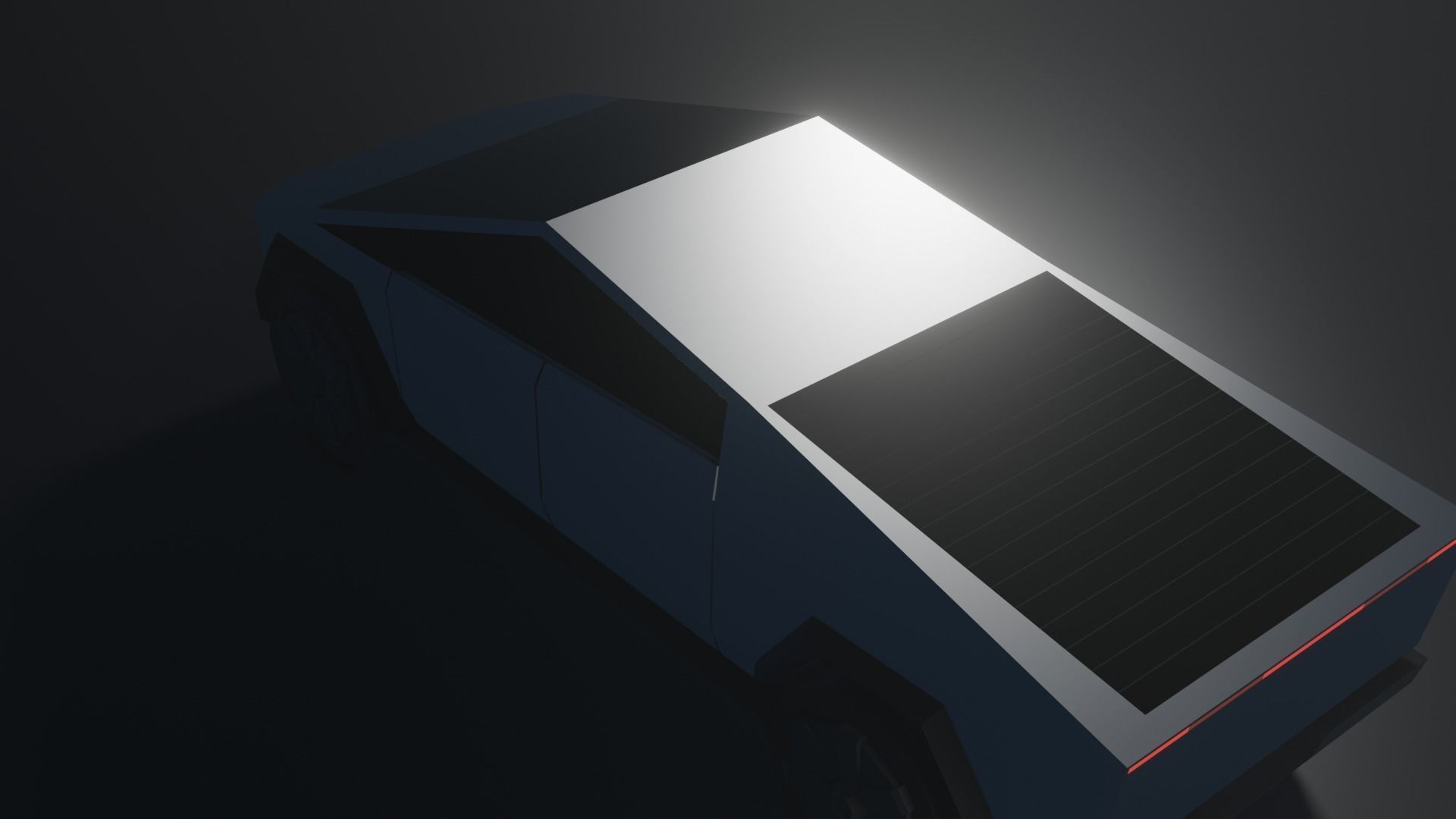Tesla Cybertruck Low-poly 3D model_2