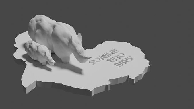 Save Our Rhinos  Free 3D print model