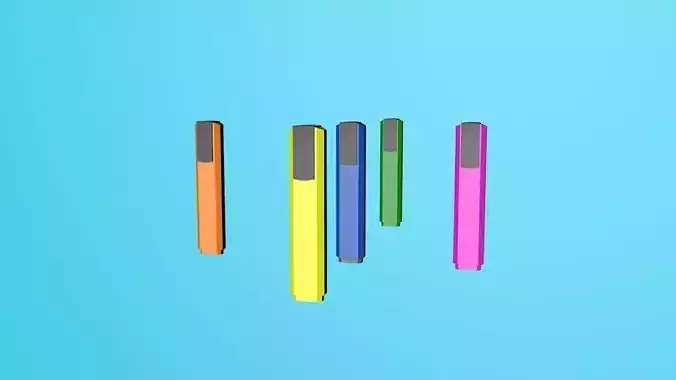 Marker colorful pencils