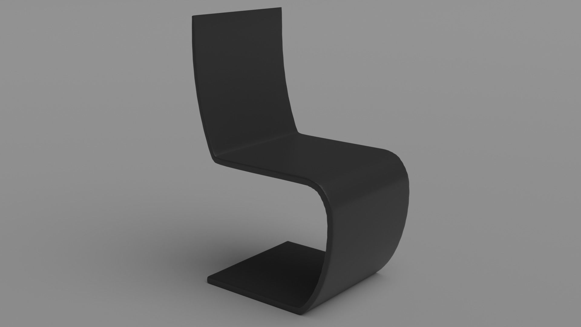 Modern minimalist chair set 3D model_3
