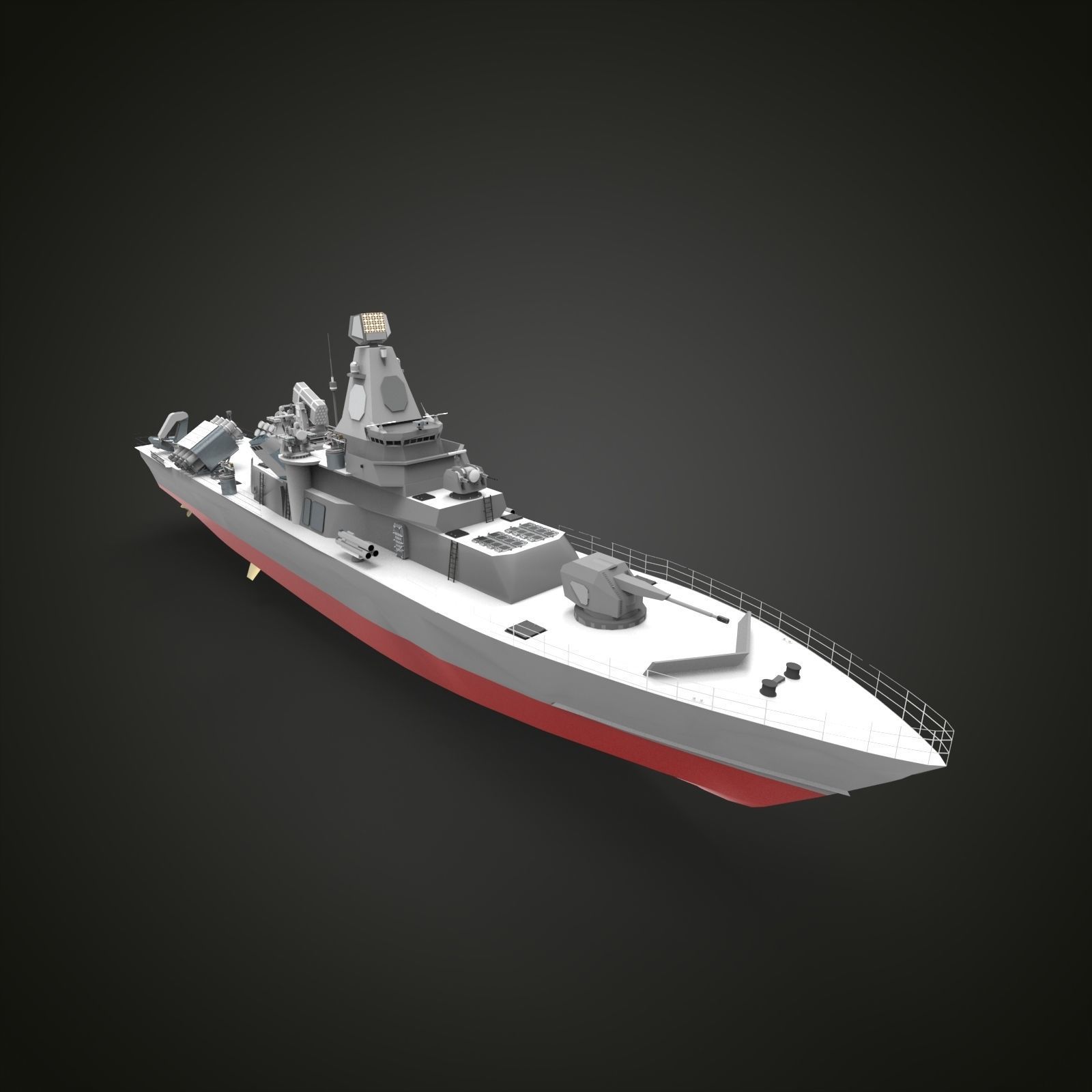 Corvette Anti submarine 3d printed 3D print model_9