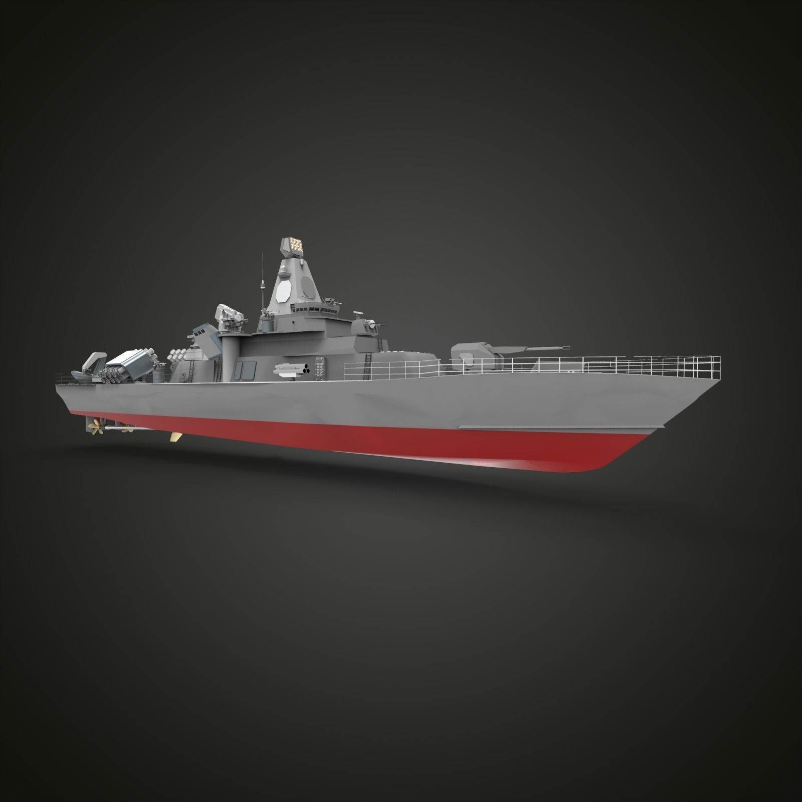 Corvette Anti submarine 3d printed 3D print model_5