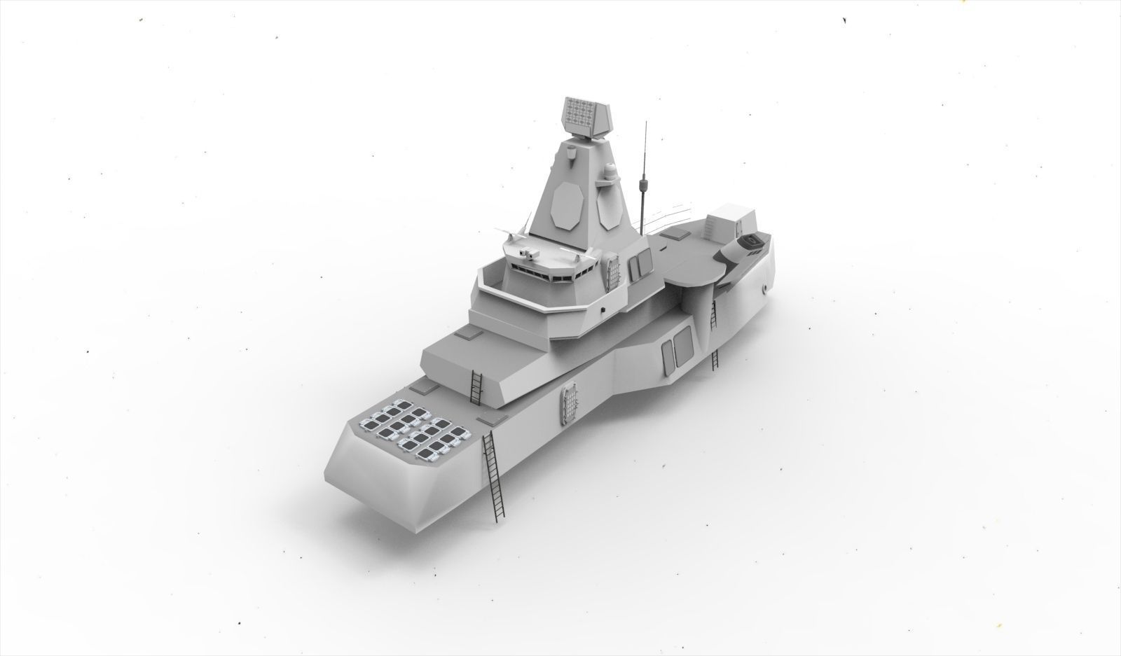 Corvette Anti submarine 3d printed 3D print model_4