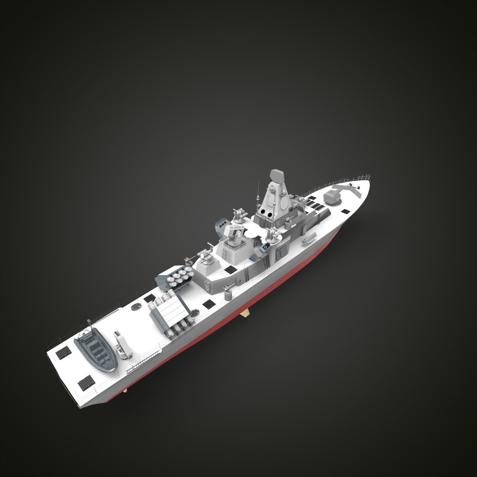 Corvette Anti submarine 3d printed 3D print model_14