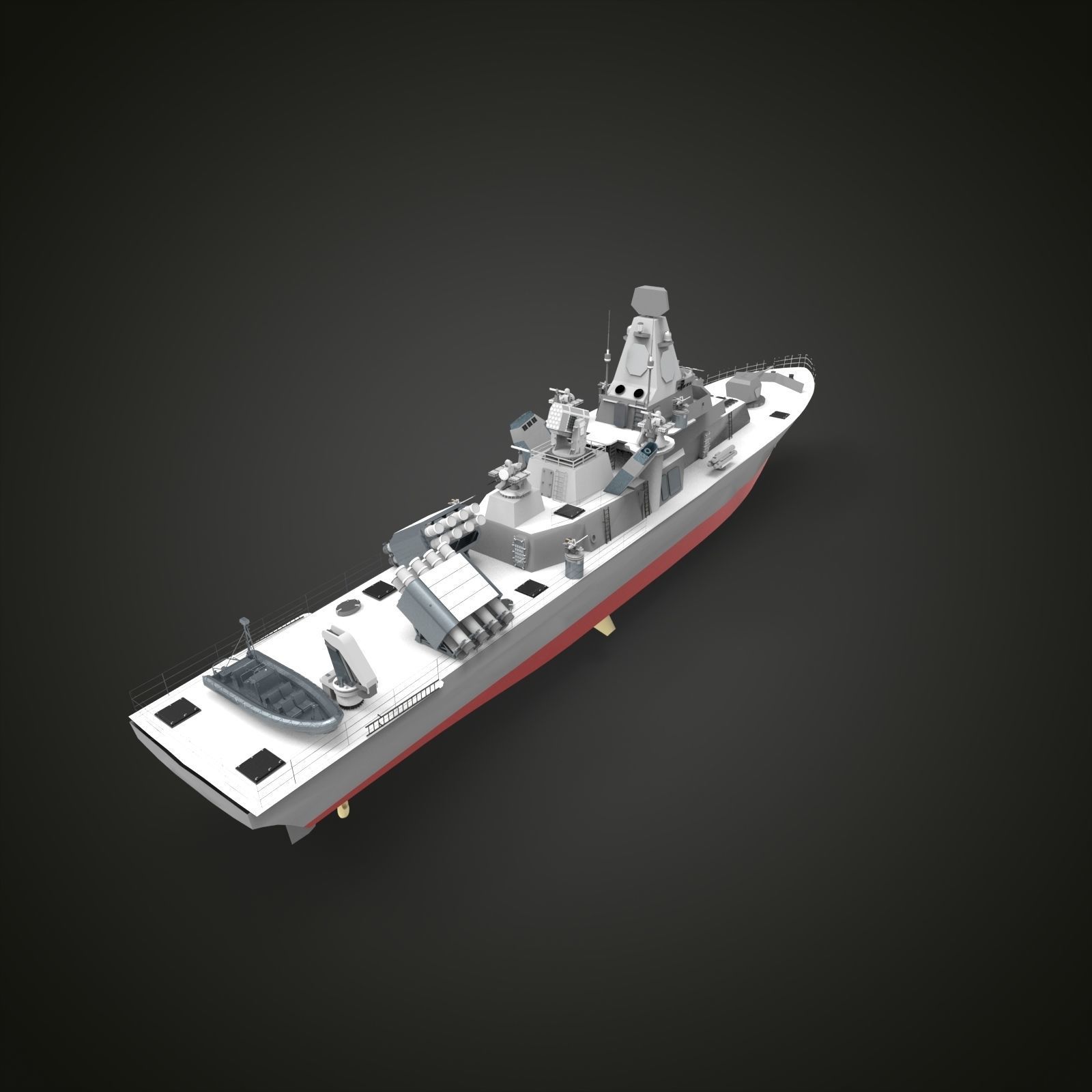 Corvette Anti submarine 3d printed 3D print model_10