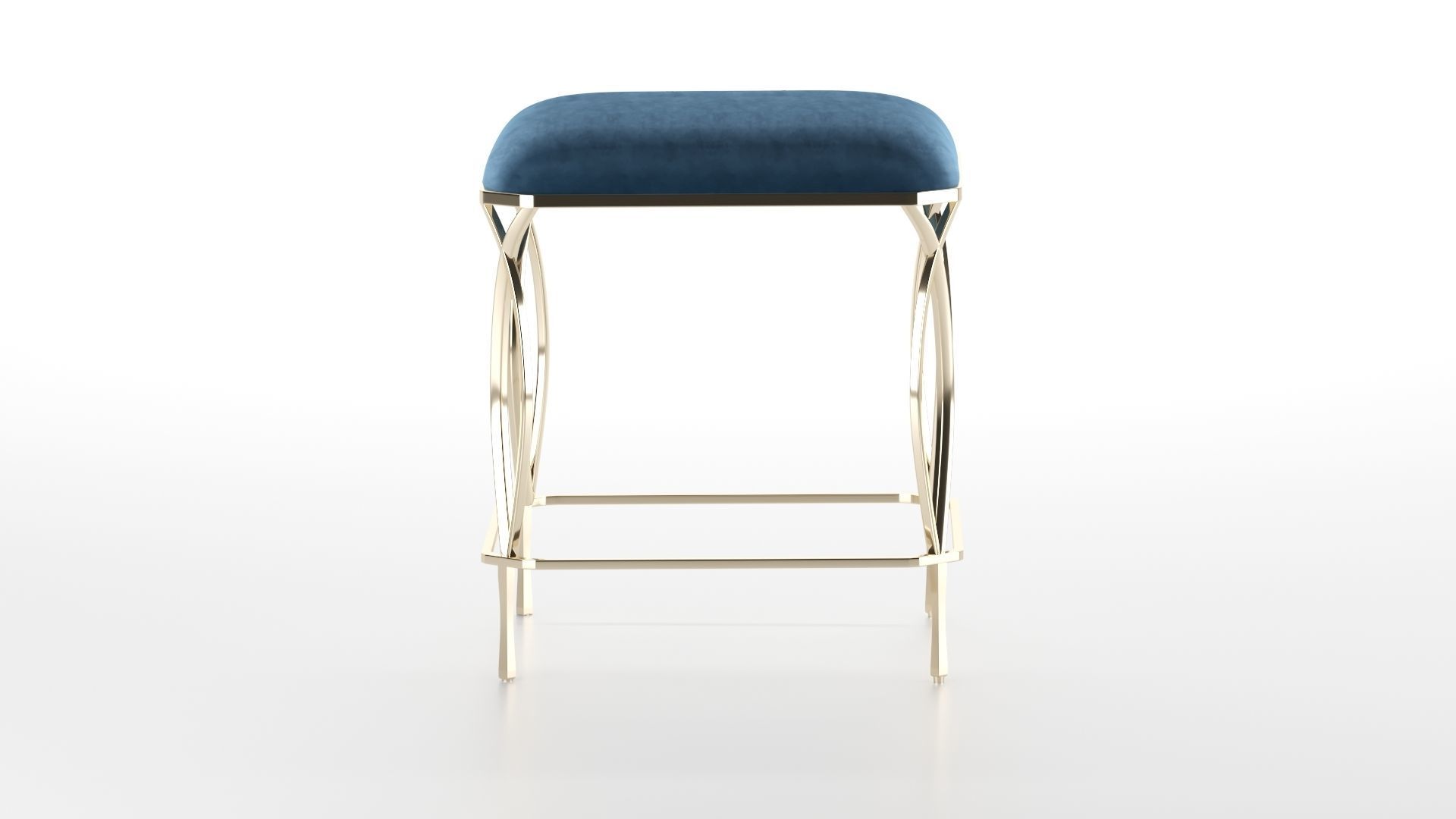 Stool bar - velvet 3D model_4