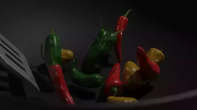 Peppers Peperoni Wok and Spachelor