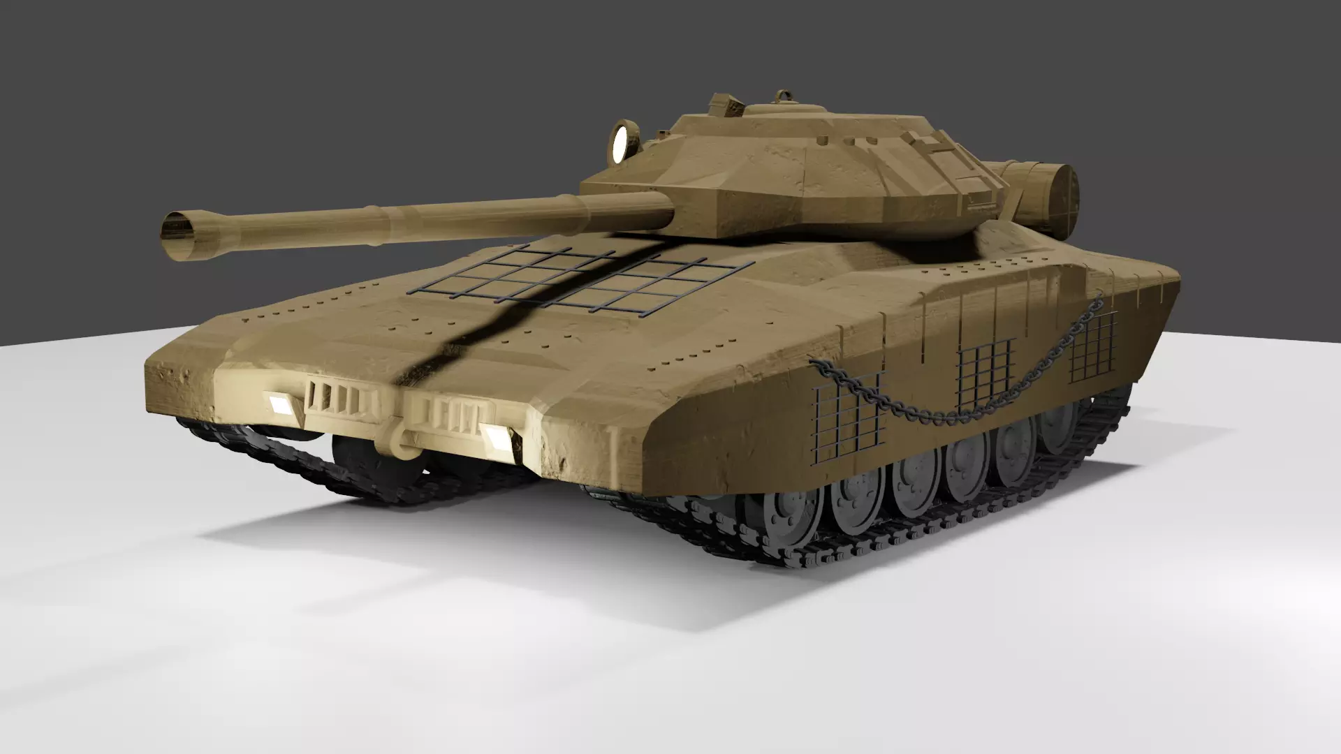 Low Poly Tank military Free 3D model
