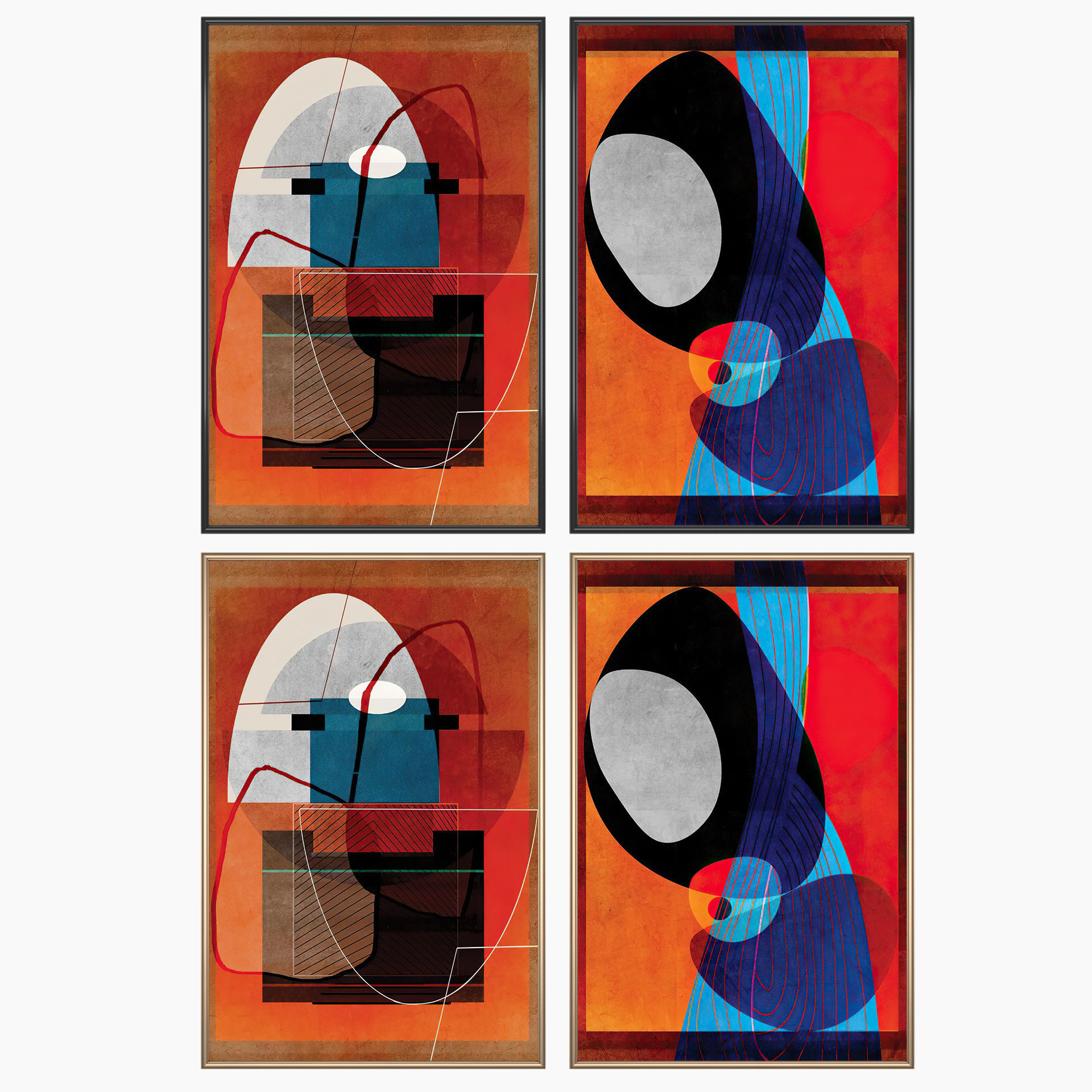 Wall Art Set 3583 3D model_1