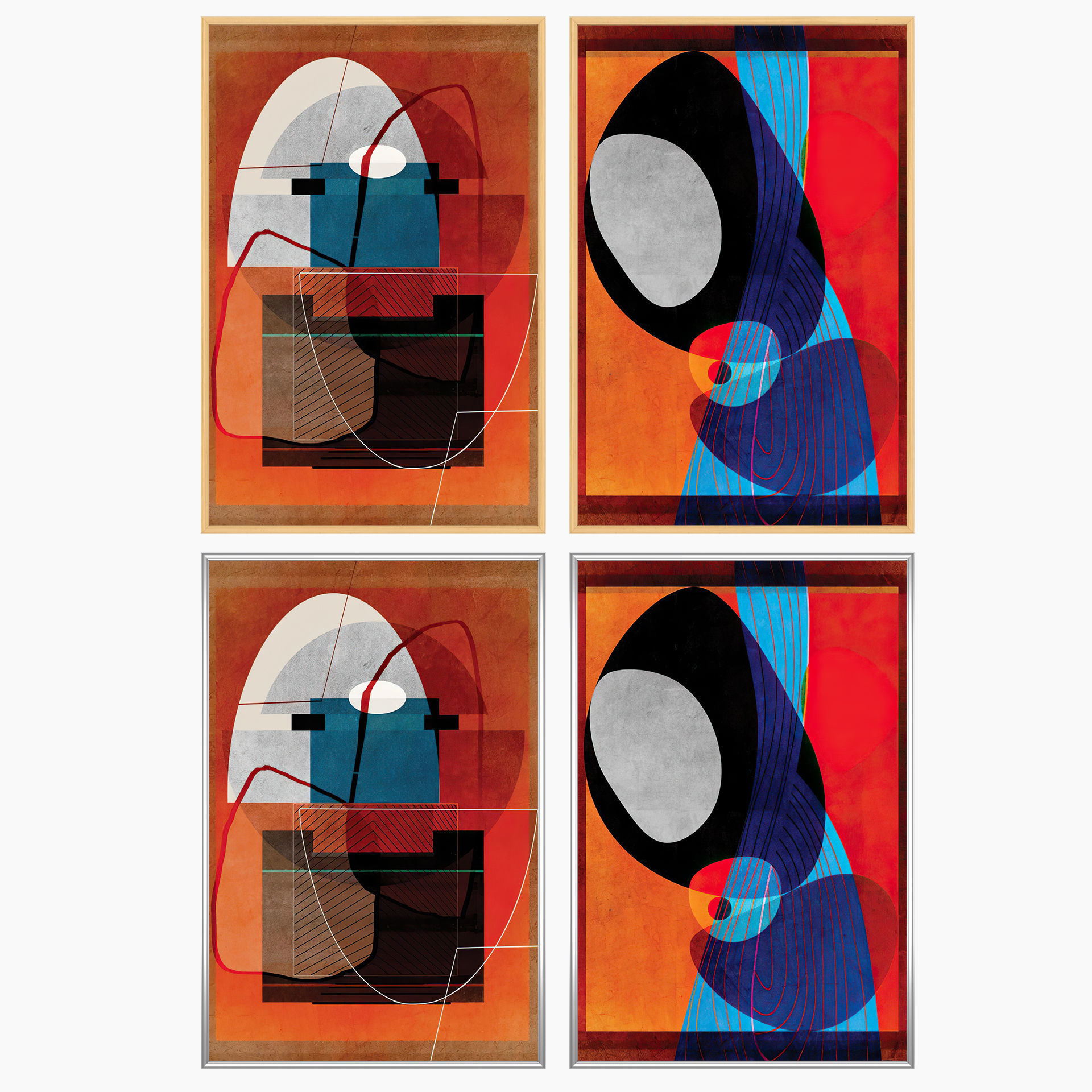 Wall Art Set 3583 3D model_2