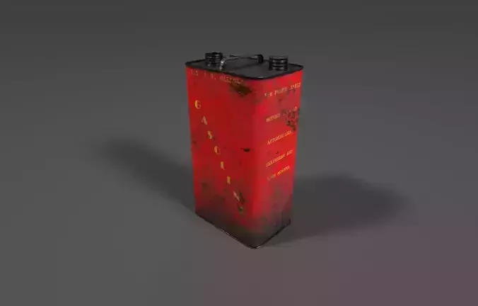 Red Gas Tin Can Retro Fuel Design