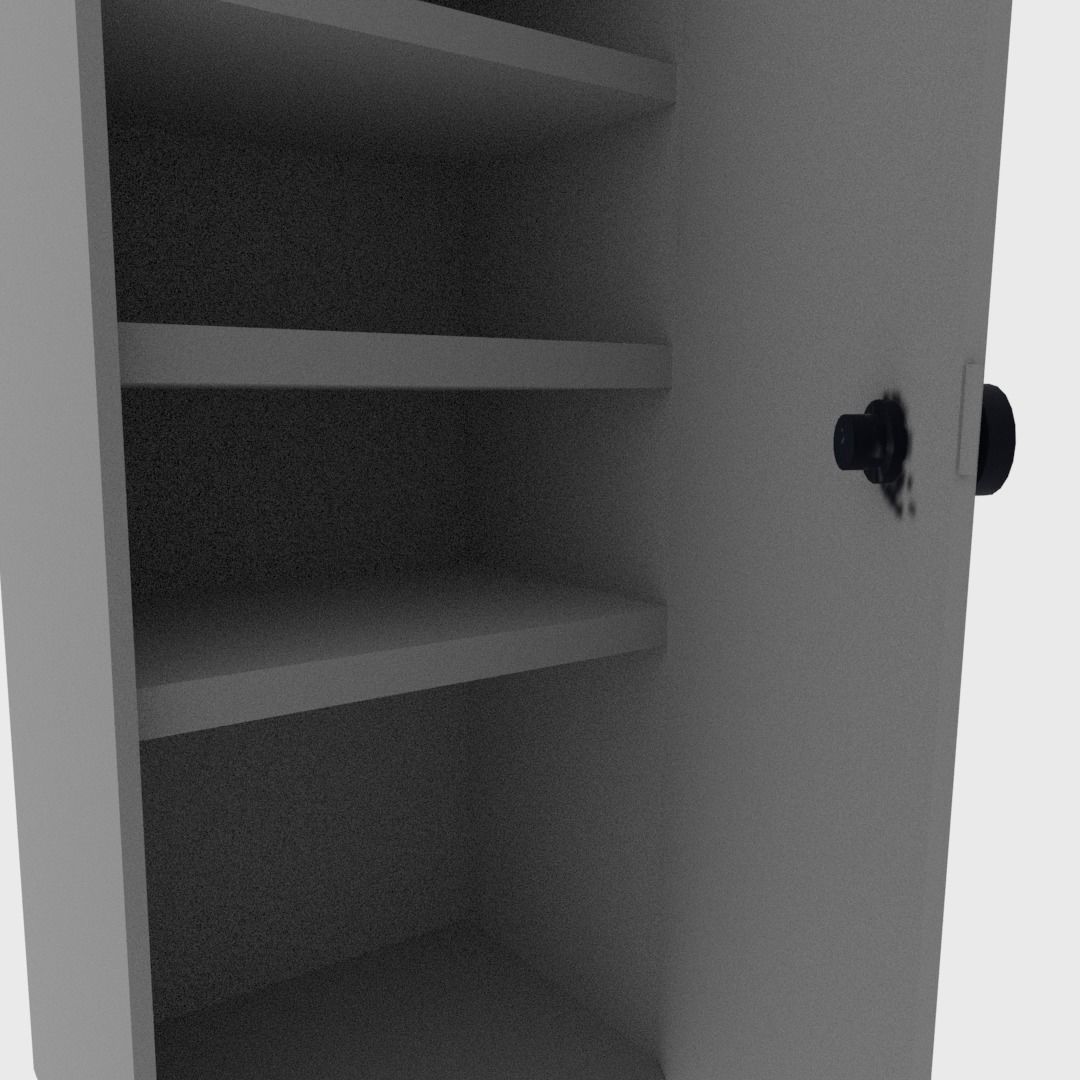 First aid cabinet Low-poly 3D model_5